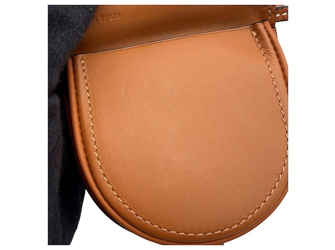 Borsa a mano/Pochette in pelle marrone Loewe - vista 7