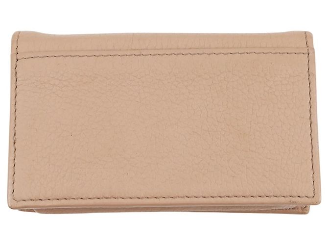 Tarjetero de cuero beige Prada - vista 3