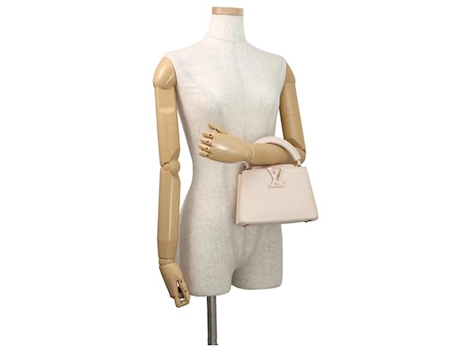 Borsa Louis Vuitton Capucines Mini Bianco - vista 4