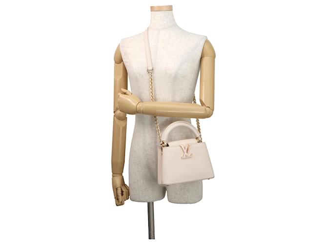 Borsa Louis Vuitton Capucines Mini Bianco - vista 5