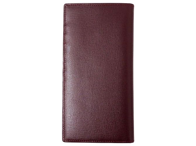 Cartier Men's Bi-Fold Leather Wallet Red Dark red - view 2