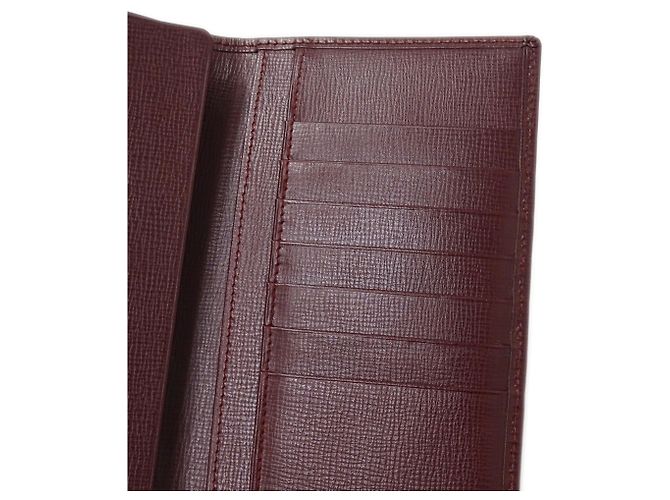 Cartier Men's Bi-Fold Leather Wallet Red Dark red - view 7