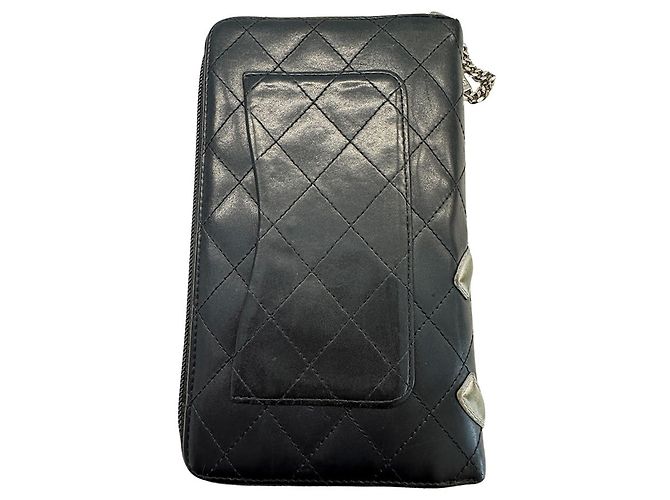 Portafoglio lungo da donna Chanel Cambon in pelle nera Nero - vista 2