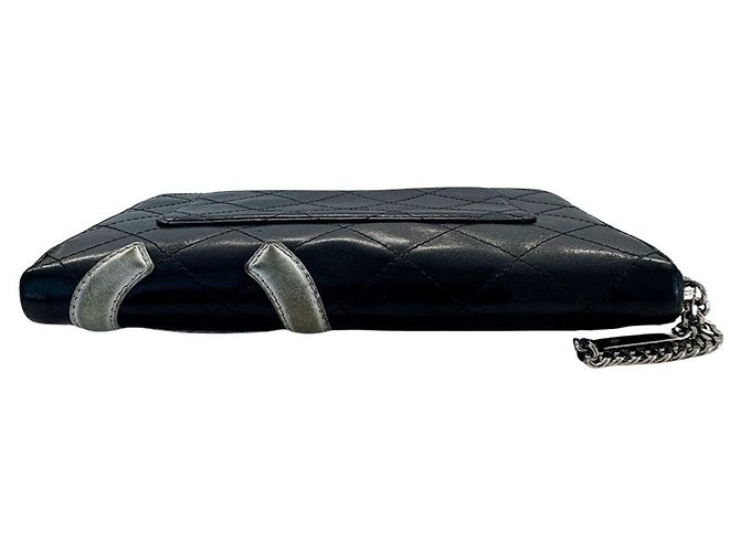 Portafoglio lungo da donna Chanel Cambon in pelle nera Nero - vista 3