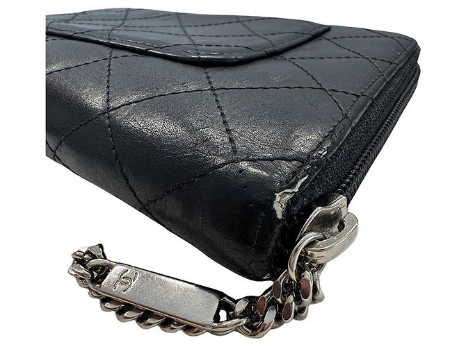 Portafoglio lungo da donna Chanel Cambon in pelle nera Nero - vista 6