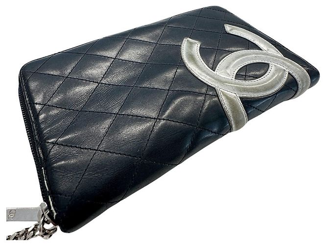 Portafoglio lungo da donna Chanel Cambon in pelle nera Nero - vista 7