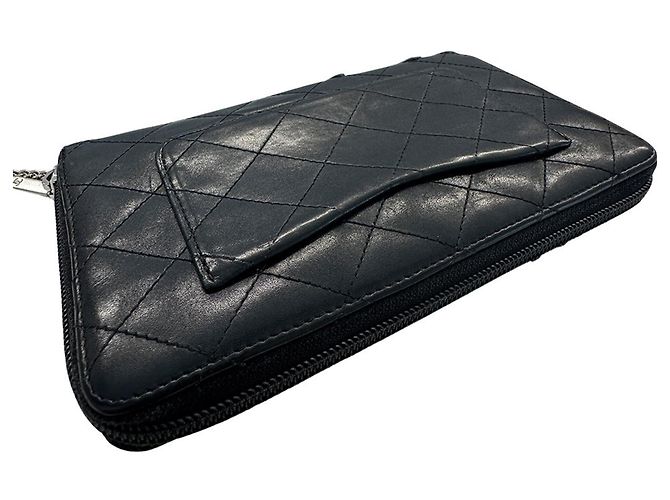 Portafoglio lungo da donna Chanel Cambon in pelle nera Nero - vista 8