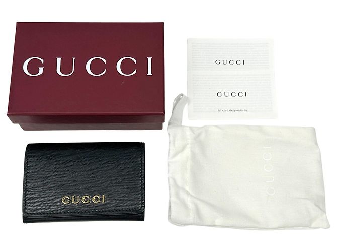 Tarjetero de cuero negro Gucci - vista 6