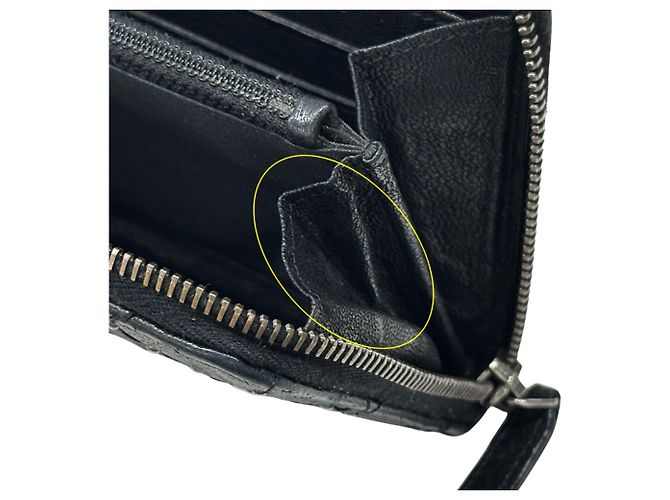 Portafoglio lungo matelassé con borchie Chanel Nero - vista 12