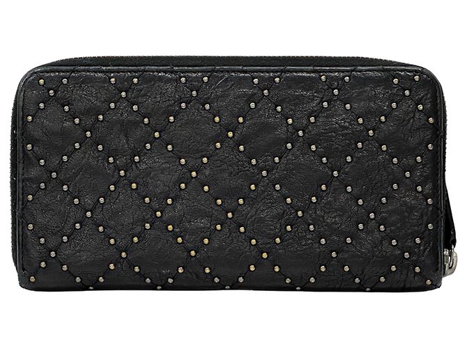 Portafoglio lungo matelassé con borchie Chanel Nero - vista 2