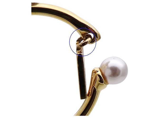 Fendi Ring aus Goldmetall mit Kunstperle Golden - Ansicht 10