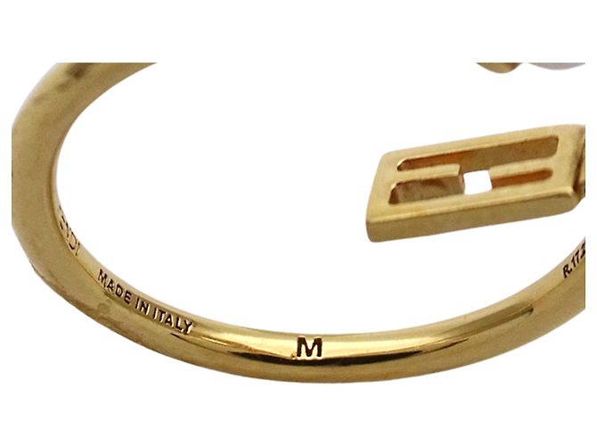 Fendi Ring aus Goldmetall mit Kunstperle Golden - Ansicht 5
