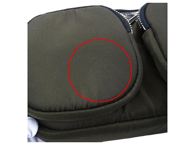 Borsa in nylon kaki Prada Cachi - vista 10