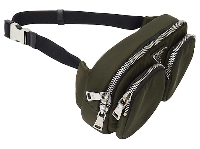 Borsa in nylon kaki Prada Cachi - vista 4