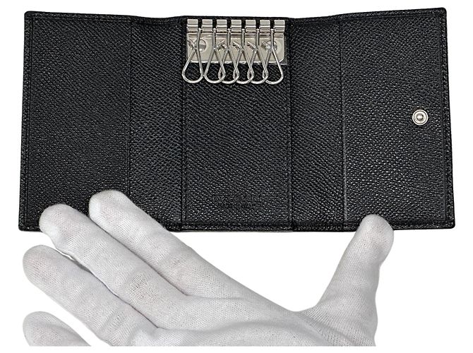 Bulgari Bvlgari Black Leather Key Case - view 4
