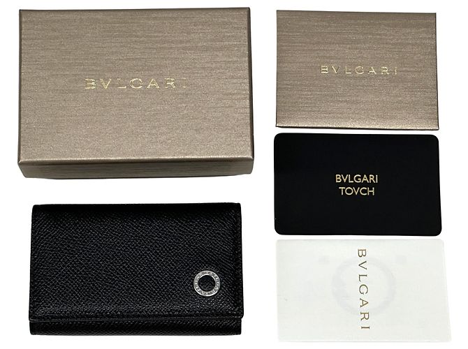 Bulgari Bvlgari Black Leather Key Case - view 7