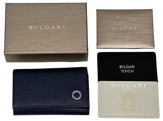 Bulgari Bvlgari Navy Leather Key Case Navy blue - view 7