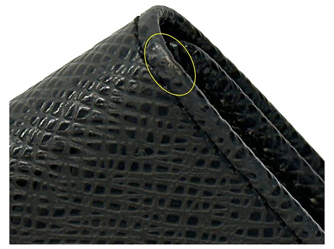 Porte-clés en cuir Taiga Louis Vuitton Noir - vue 10