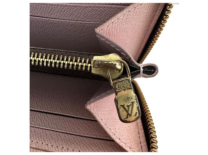 Louis Vuitton Damier Canvas Long Wallet Brown Pink - view 10