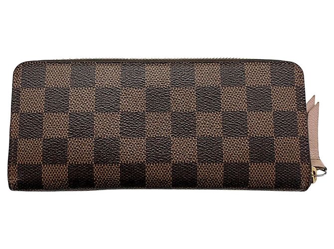 Louis Vuitton Damier Canvas Long Wallet Brown Pink - view 2
