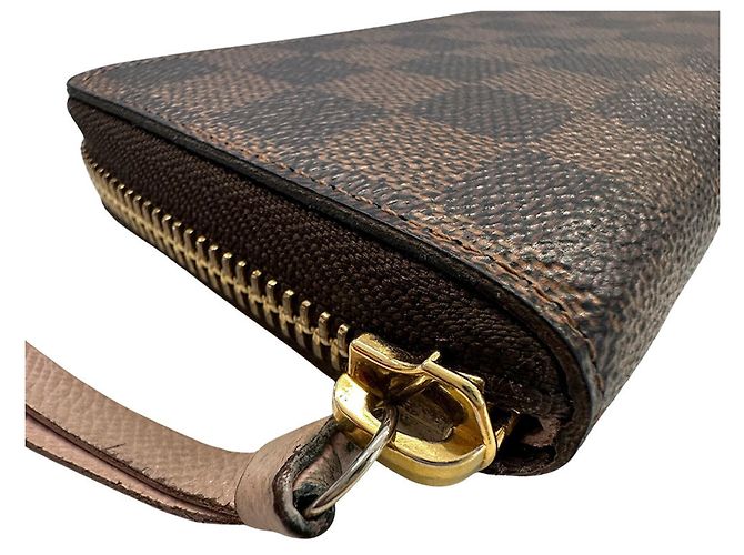Louis Vuitton Damier Canvas Long Wallet Brown Pink - view 4