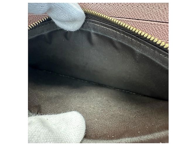 Louis Vuitton Damier Canvas Long Wallet Brown Pink - view 9