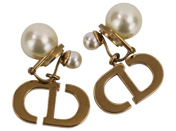 Orecchini a clip Tribal Pearl Christian Dior D'oro - vista 10
