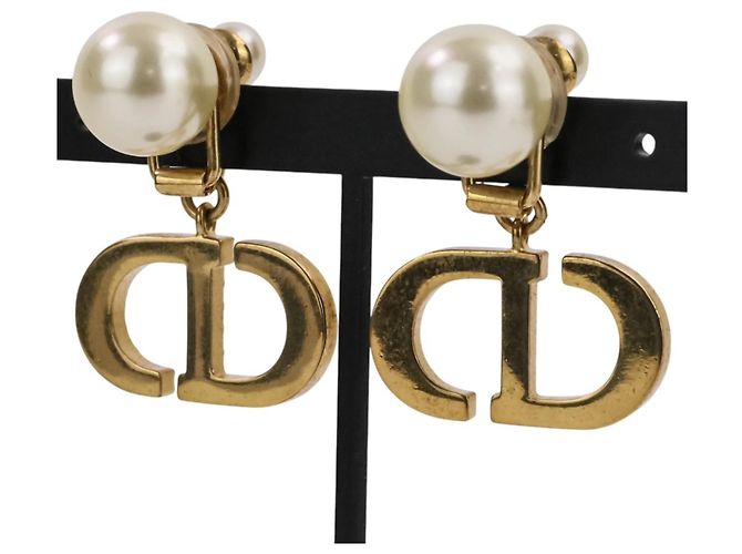Orecchini a clip Tribal Pearl Christian Dior D'oro - vista 3