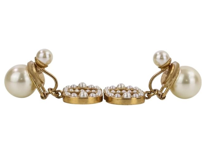 Orecchini a clip Tribal Pearl Christian Dior D'oro - vista 6
