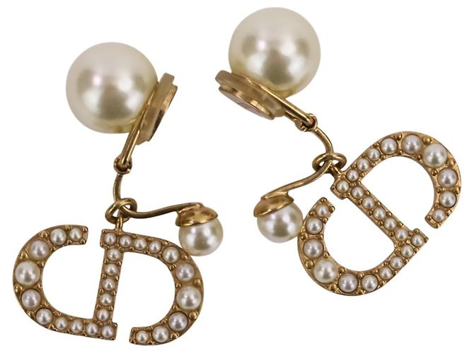 Orecchini a clip Tribal Pearl Christian Dior D'oro - vista 9