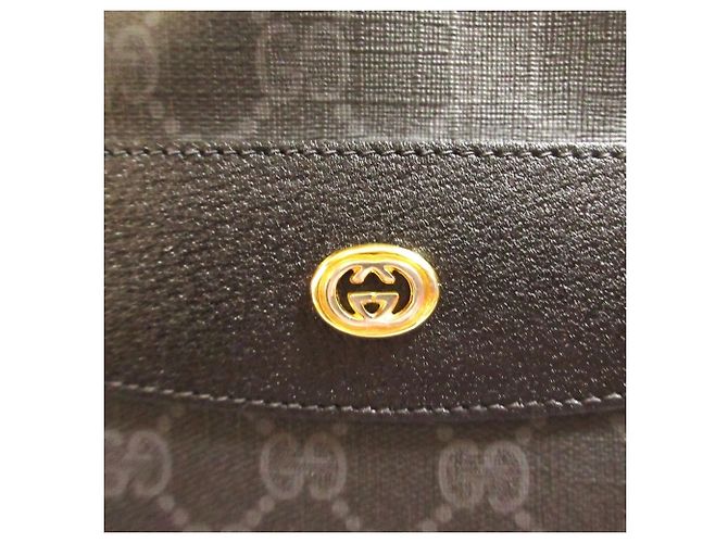 Borsa Tote GUCCI Vintage GG Supreme Sherry Line Nero - vista 5