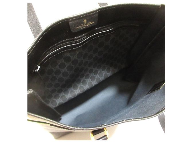 Borsa Tote GUCCI Vintage GG Supreme Sherry Line Nero - vista 7