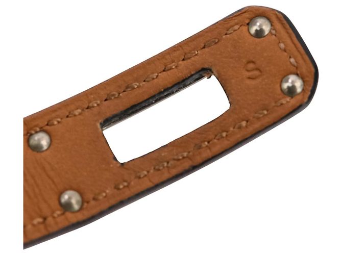 Bracciale Kelly Double Tour in pelle Strand Hermès Nero Argento - vista 13