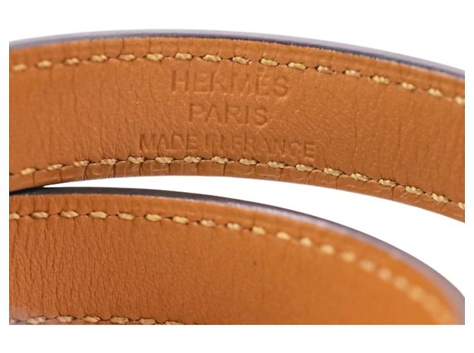 Bracciale Kelly Double Tour in pelle Strand Hermès Nero Argento - vista 8