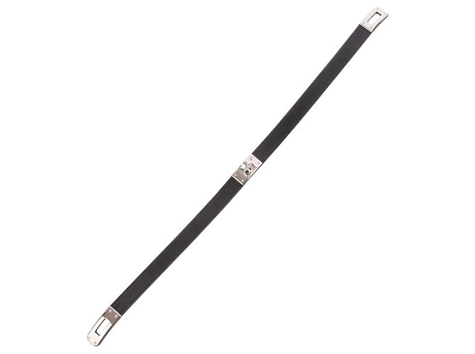 Bracciale Kelly Double Tour in pelle Strand Hermès Nero Argento - vista 9