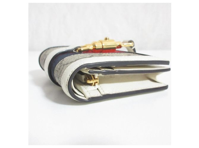 Cartera compacta GUCCI Jackie Blanco Gris - vista 3