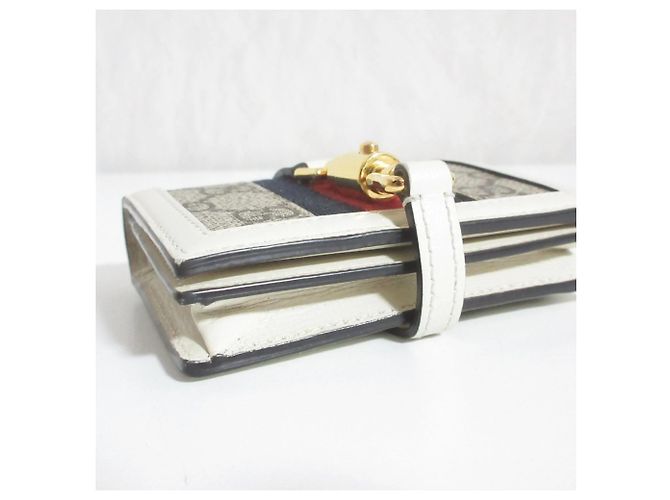 Cartera compacta GUCCI Jackie Blanco Gris - vista 4