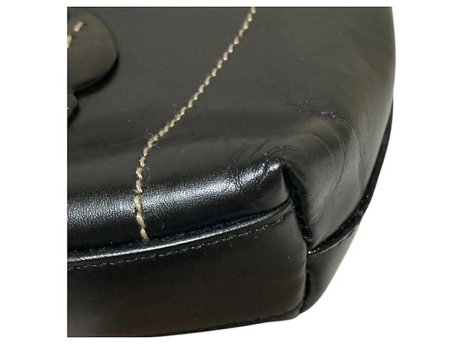 Borsa a mano in pelle con logo triangolo Prada e motivo floreale Nero - vista 12
