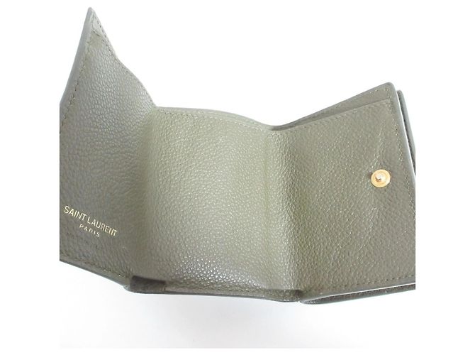 Yves Saint Laurent Origami Tiny Wallet in Khaki - Ansicht 6
