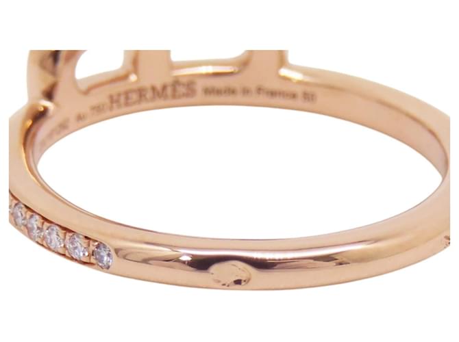 Anello Link d'Hermès Diamond Band Ring D'oro - vista 10