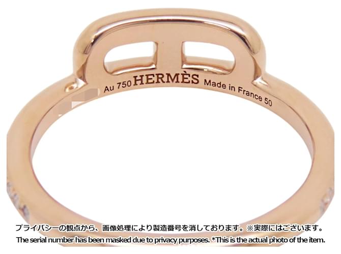 Anello Link d'Hermès Diamond Band Ring D'oro - vista 9