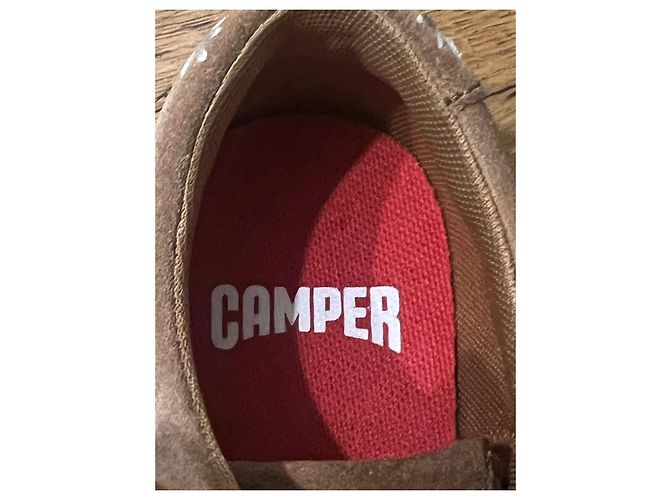 Autre Marque Camper Sneakers in Scamosciato Marrone Ricami Floreali Cammello - vista 5