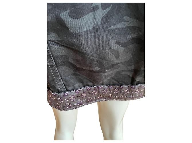 Marc Jacobs Camouflage Tunika-Kleid Schwarz - Größe XS Anthrazitgrau - Ansicht 3