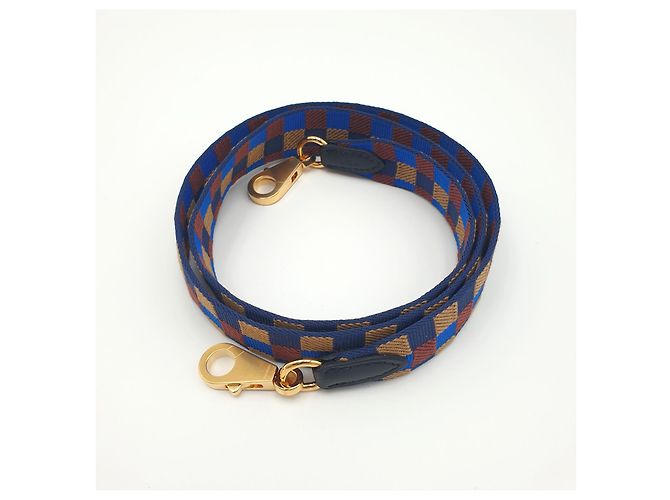 Hermès Tracolla Maxi Quadrille in pelle di vitello Swift Marrone Blu - vista 2