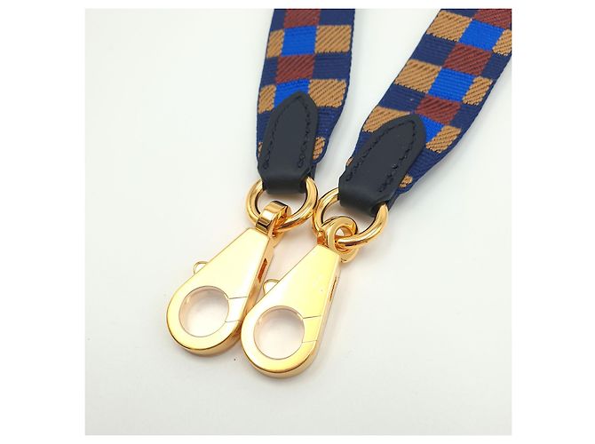Hermès Tracolla Maxi Quadrille in pelle di vitello Swift Marrone Blu - vista 4