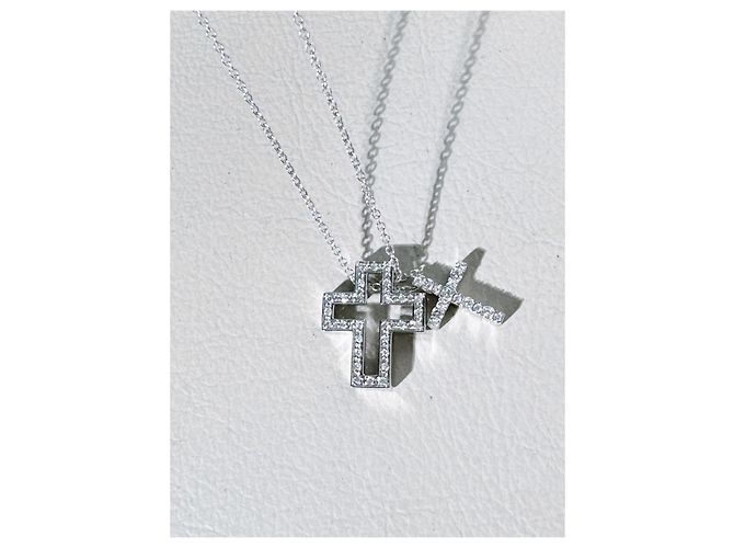 Collana Damiani Belle Époque in oro bianco 18K e diamanti Argento - vista 6