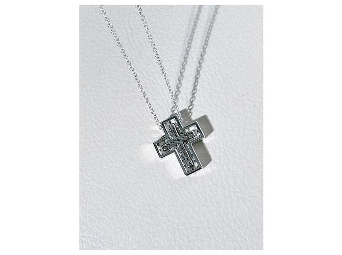 Collana Damiani Belle Époque in oro bianco 18K e diamanti Argento - vista 7