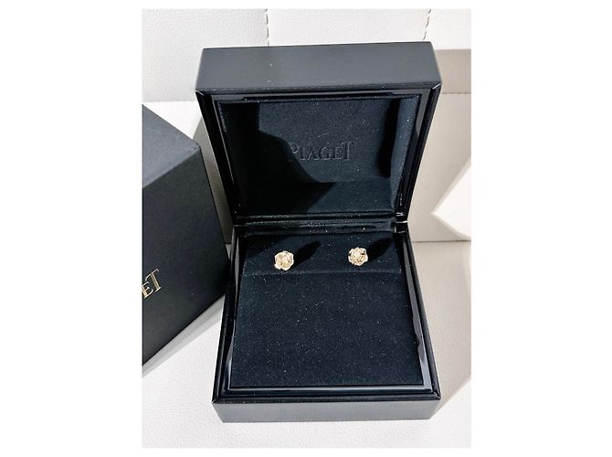 Orecchini a lobo Piaget Rose in oro rosa e diamanti D'oro - vista 8