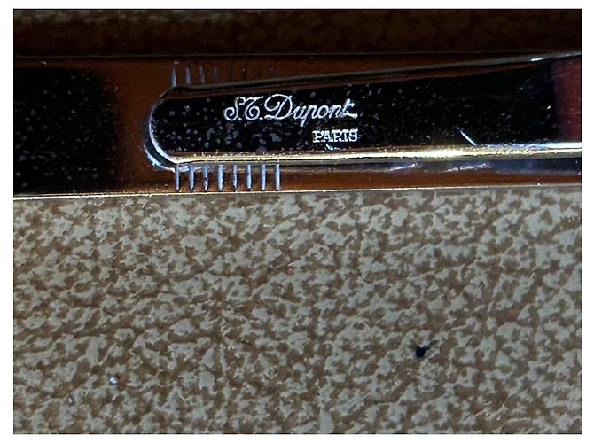 Autre Marque Fermi cravatta S.T. Dupont in argento e smalto blu Blu navy Silver hardware - vista 13
