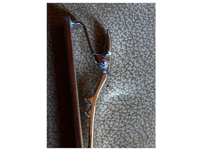 Autre Marque Fermi cravatta S.T. Dupont in argento e smalto blu Blu navy Silver hardware - vista 15